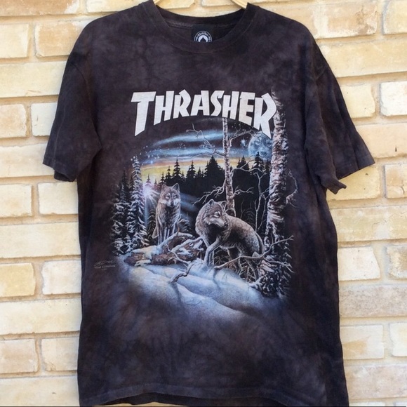 thrasher wolf shirt